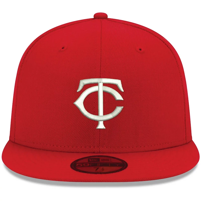 New Era Minnesota Twins White Logo 59FIFTY Fitted Hat