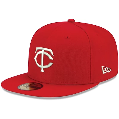 New Era Minnesota Twins White Logo 59FIFTY Fitted Hat