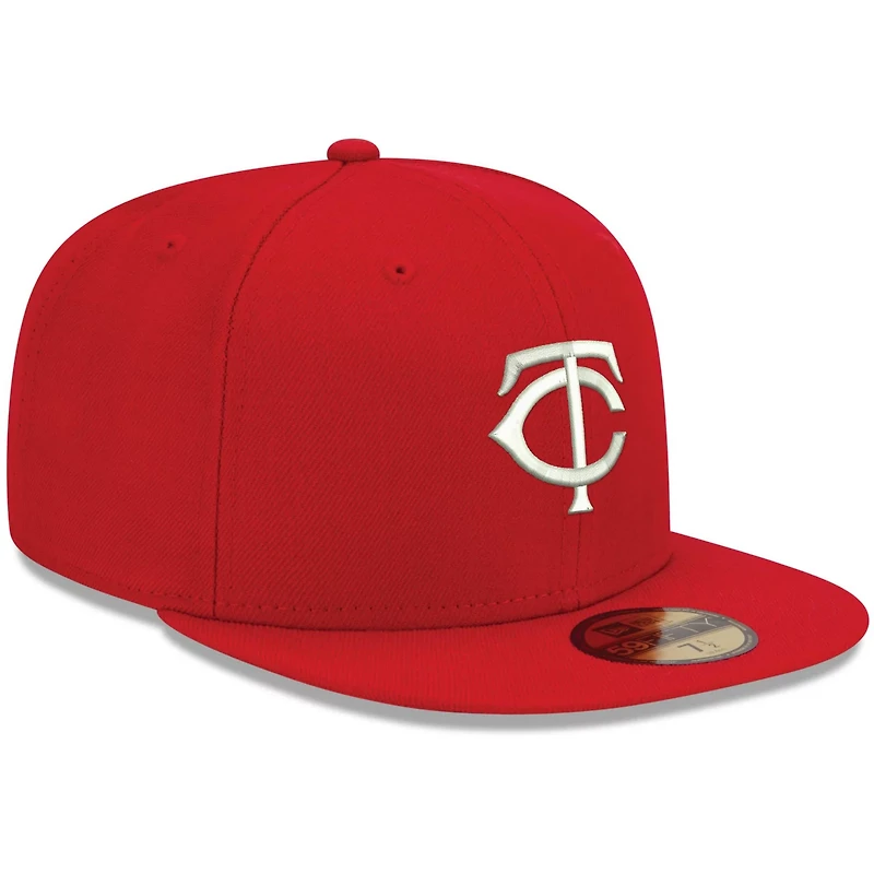New Era Minnesota Twins White Logo 59FIFTY Fitted Hat