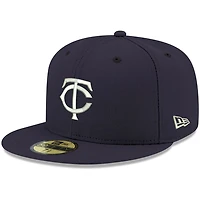 New Era Minnesota Twins White Logo 59FIFTY Fitted Hat