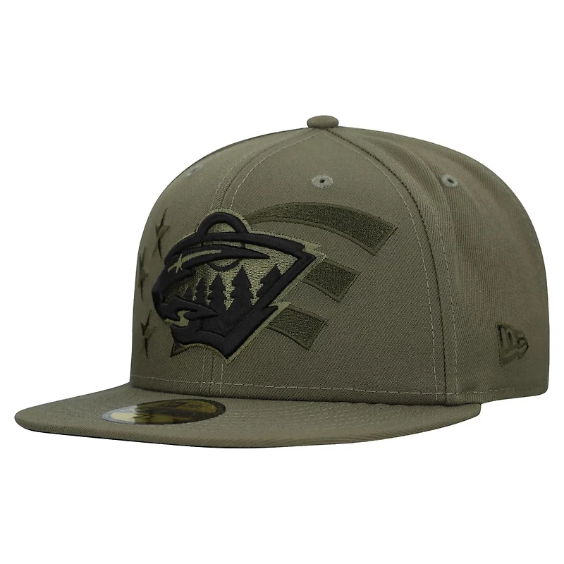 New Era Minnesota Wild Military Appreciation Flag 59FIFTY Fitted Hat