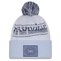 New Era Nashville SC 2025 Jersey Hook Cuffed Knit Hat With Pom