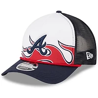 New Era Navy Atlanta Braves 2025 MLB Speedway Classic Fashion Pack A-Frame 9FORTY Adjustable Hat
