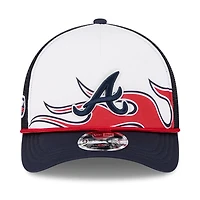 New Era Navy Atlanta Braves 2025 MLB Speedway Classic Fashion Pack A-Frame 9FORTY Adjustable Hat