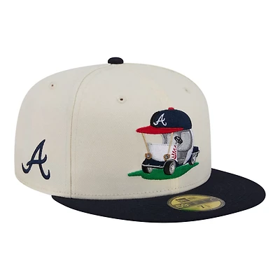 New Era Navy Atlanta Braves Bullpen Cart 59FIFTY Fitted Hat