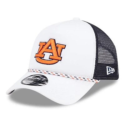 New Era Navy Auburn Tigers Court Sport Foam A-Frame 9FORTY Adjustable Trucker Hat