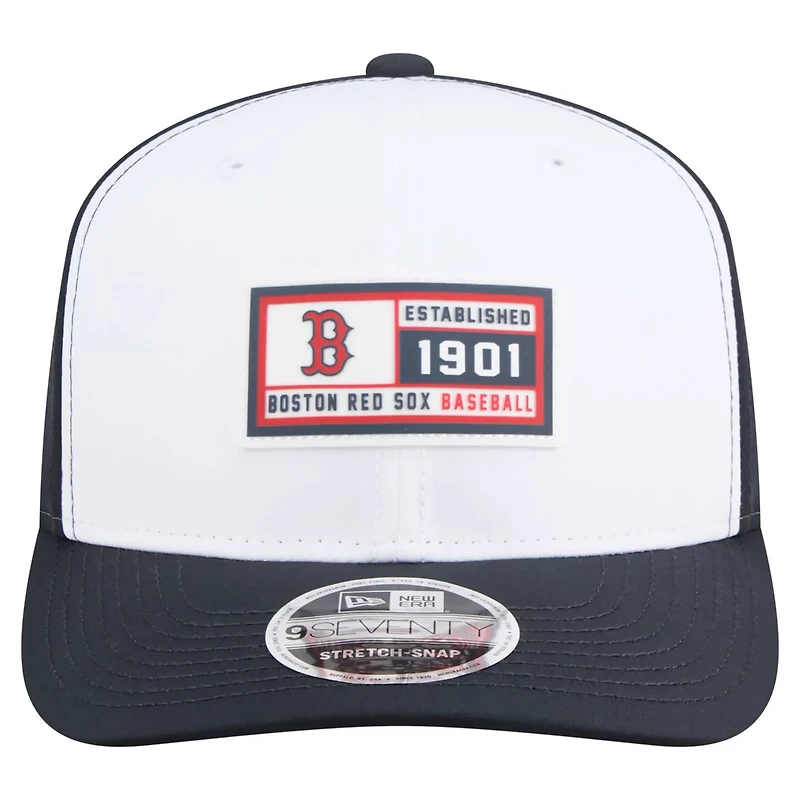 New Era Navy Boston Red Sox Established Patch 9SEVENTY Adjustable Hat