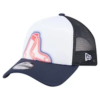 New Era Navy Boston Red Sox Painted A-Frame 9FORTY Trucker Adjustable Hat
