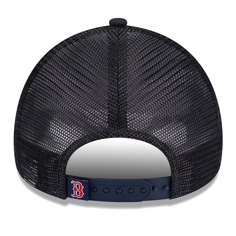 New Era Navy Boston Red Sox Throwback Team Foam Front A-Frame Trucker 9FORTY Adjustable Hat