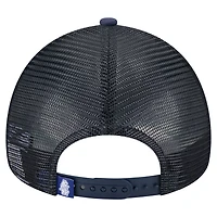 New Era Navy Chicago Cubs Distressed 9FORTY A-Frame Adjustable Trucker Hat