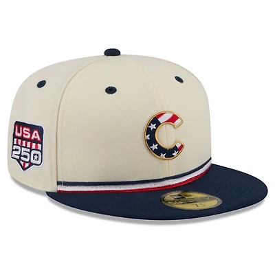 New Era Navy Chicago Cubs USA 250 Fourth of July 59FIFTY Fitted Hat