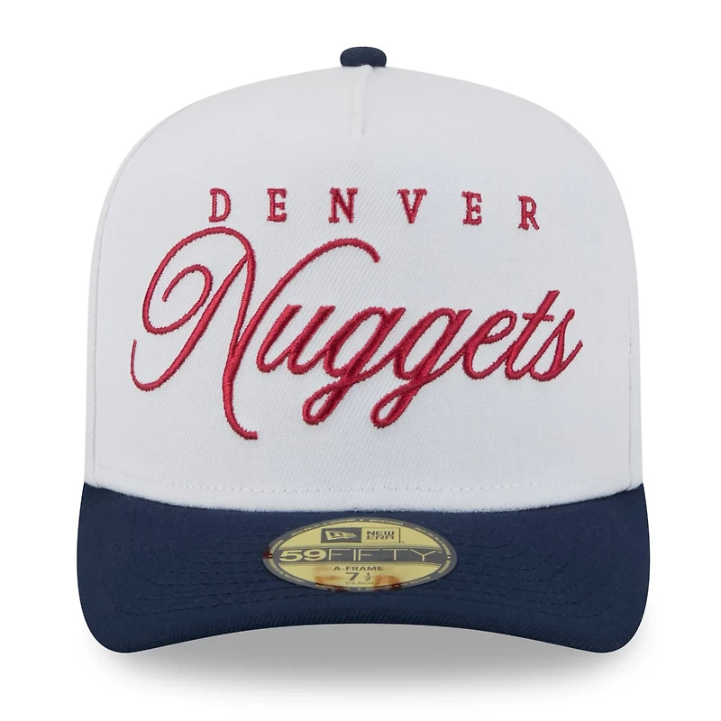 New Era Navy Denver Nuggets 2025 NBA Draft A-Frame 59FIFTY Fitted Hat