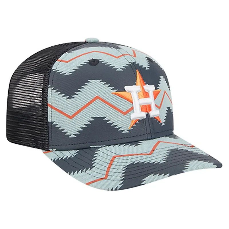 New Era Navy Houston Astros Aztec 9SEVENTY Adjustable Hat