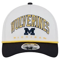 New Era Navy Michigan Wolverines Arch Two-Tone Rope 9FORTY A-Frame M-Crown Adjustable Hat