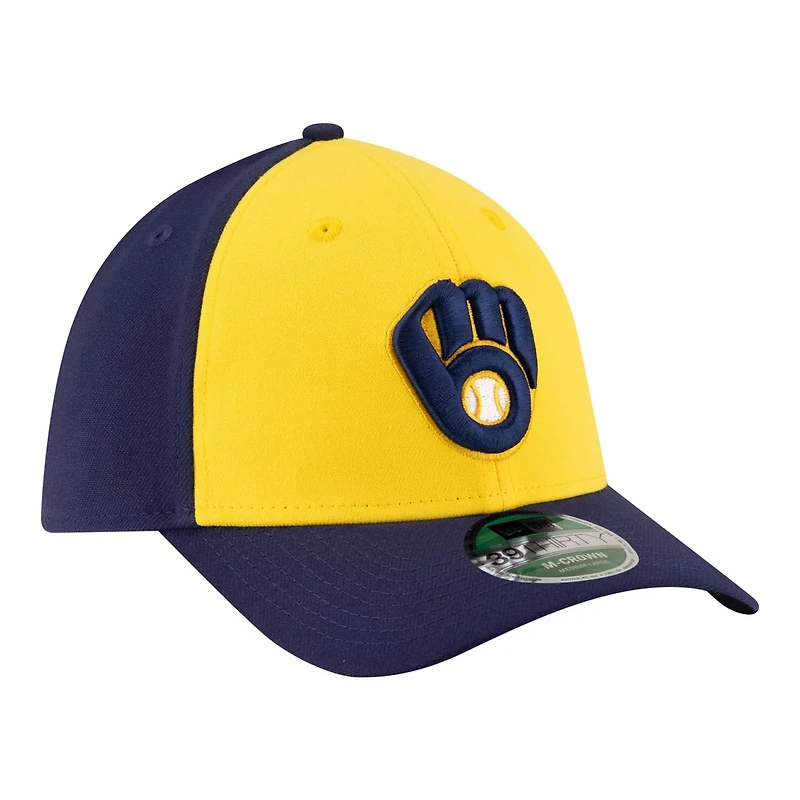 New Era Navy Milwaukee Brewers Player Replica 39THIRTY M-Crown Flex Hat