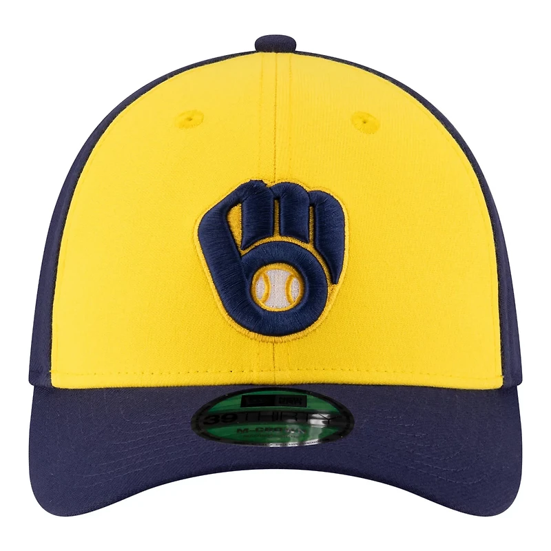 New Era Navy Milwaukee Brewers Player Replica 39THIRTY M-Crown Flex Hat