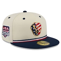 New Era Navy Milwaukee Brewers USA 250 Fourth of July 59FIFTY Fitted Hat