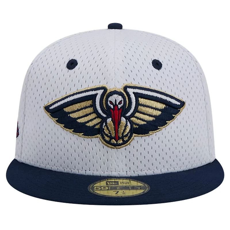 New Era /Navy New Orleans Pelicans Throwback 2Tone 59FIFTY Fitted Hat
