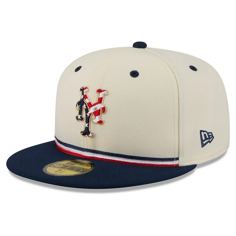 New Era Navy New York Mets USA 250 Fourth of July 59FIFTY Fitted Hat