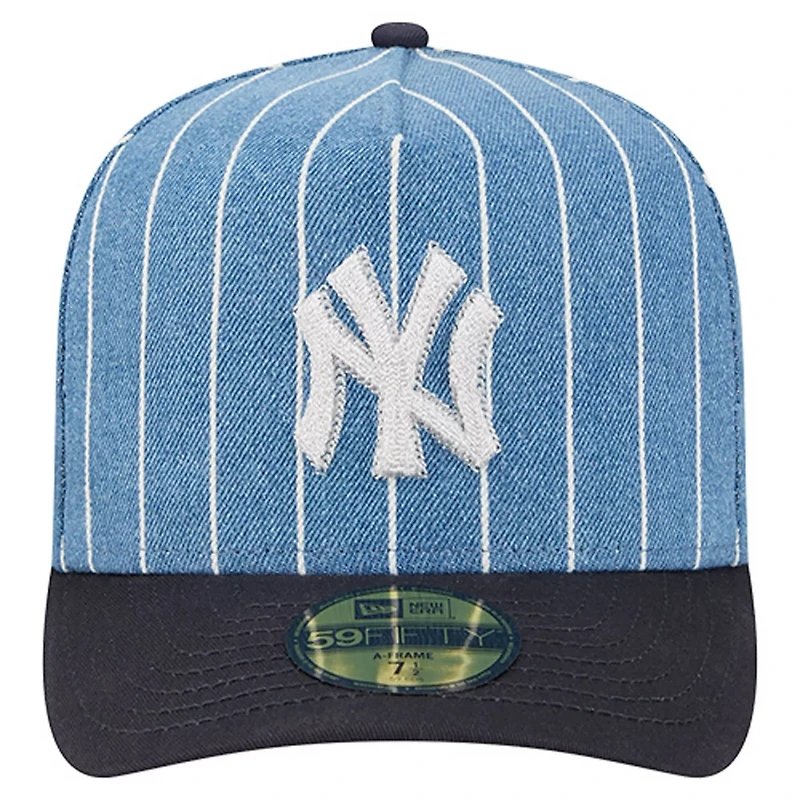 New Era Navy New York Yankees Parallel A-Frame 59FIFTY Fitted Hat