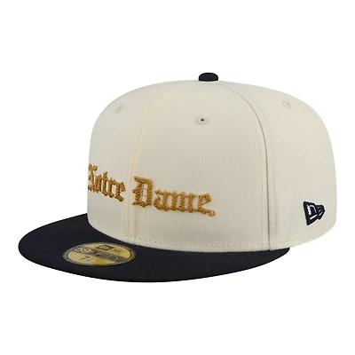 New Era Navy Notre Dame Fighting Irish Two-Tone Script 59FIFTY Fitted Hat