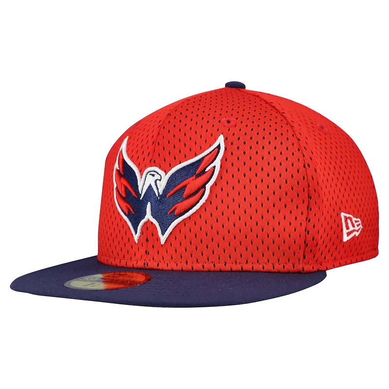 New Era Navy Washington Capitals Mesh Crown Two-Tone 59FIFTY Fitted Hat