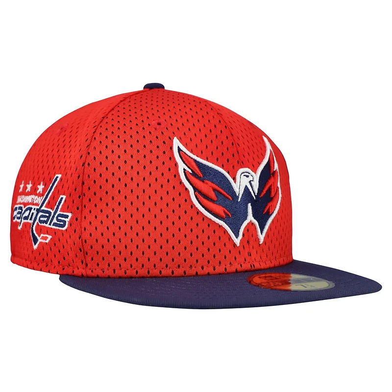 New Era Navy Washington Capitals Mesh Crown Two-Tone 59FIFTY Fitted Hat