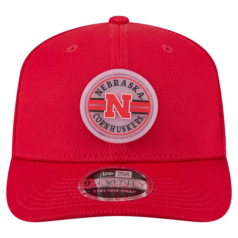New Era Nebraska Huskers Patched 9SEVENTY Stretch-Snap Adjustable Hat