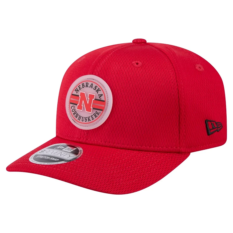 New Era Nebraska Huskers Patched 9SEVENTY Stretch-Snap Adjustable Hat