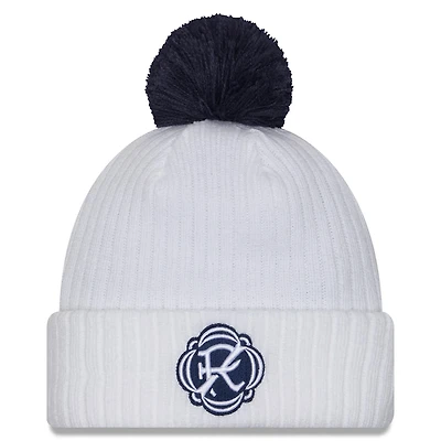 New Era New England Revolution 2025 Jersey Hook Cuffed Knit Hat with Pom