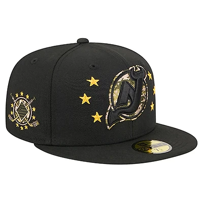 New Era New Jersey Devils Military Appreciation Digital Camo Stars 59FIFTY Fitted Hat