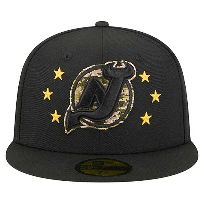 New Era New Jersey Devils Military Appreciation Digital Camo Stars 59FIFTY Fitted Hat
