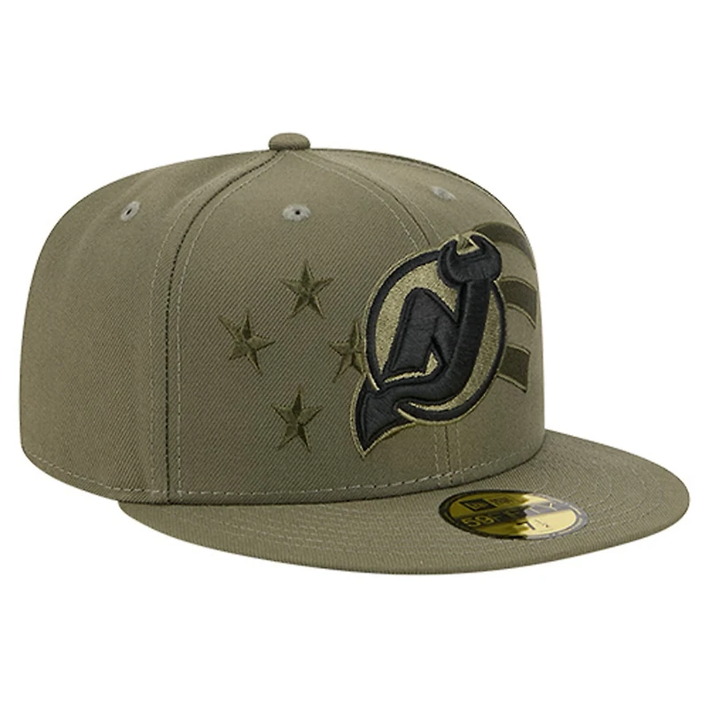New Era New Jersey Devils Military Appreciation Flag 59FIFTY Fitted Hat