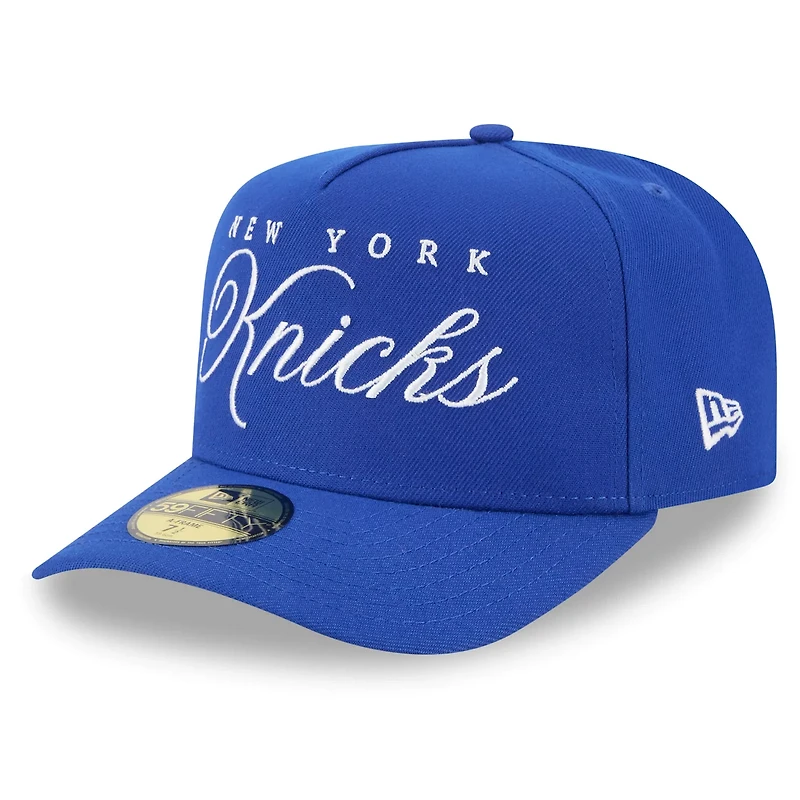 New Era New York Knicks 2025 NBA Draft A-Frame 59FIFTY Fitted Hat