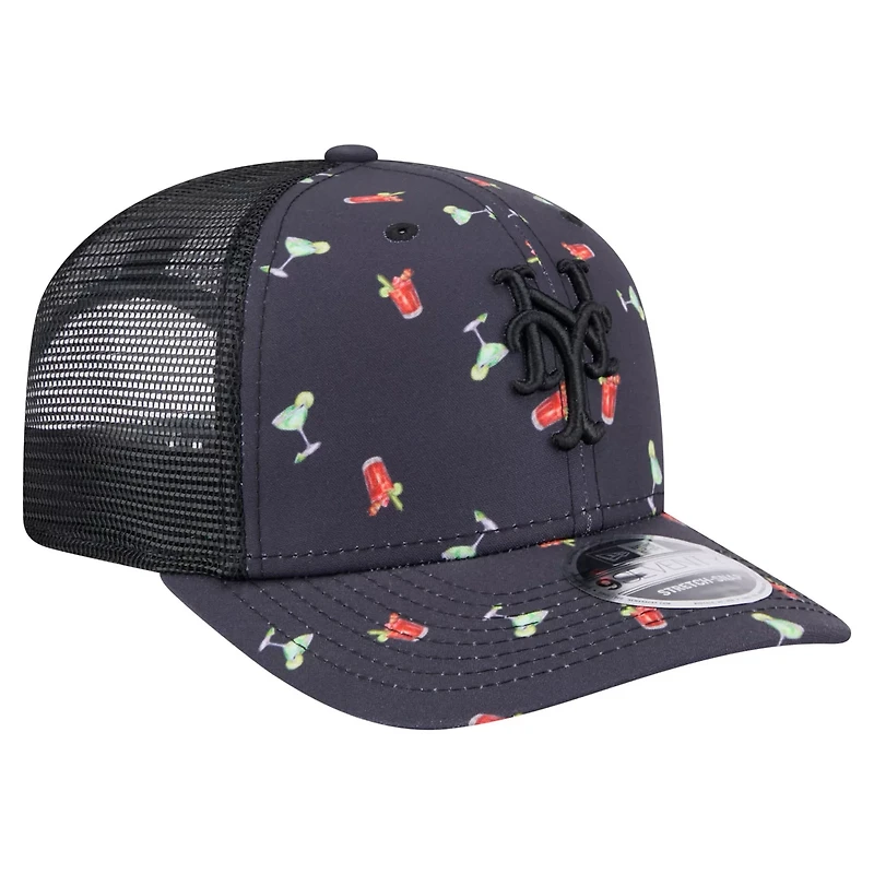 New Era New York Mets Adventure Drinks Pattern 9SEVENTY Stretch-Snap Hat