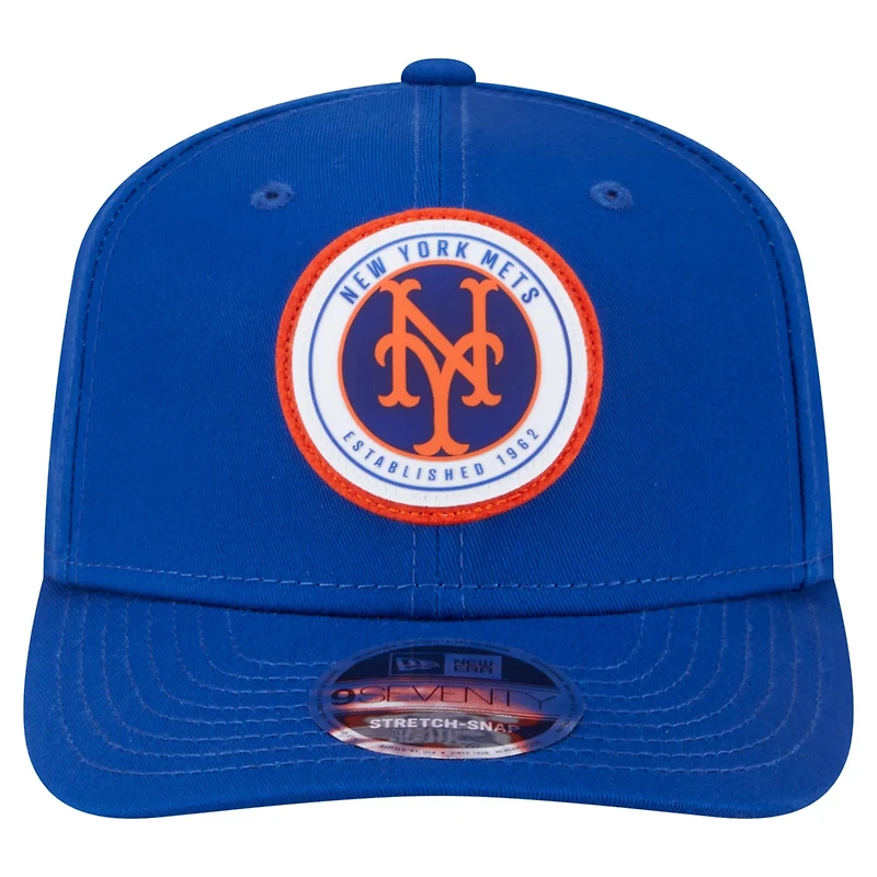 New Era New York Mets Circle Patch 9SEVENTY Stretch-Snap Hat