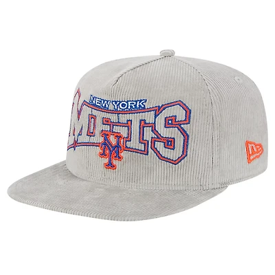 New Era New York Mets Corduroy Golfer Snapback Hat