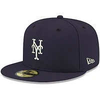 New Era New York Mets White Logo 59FIFTY Fitted Hat