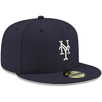 New Era New York Mets White Logo 59FIFTY Fitted Hat