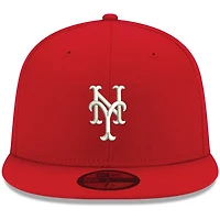 New Era New York Mets White Logo 59FIFTY Fitted Hat
