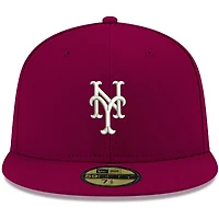 New Era New York Mets White Logo 59FIFTY Fitted Hat