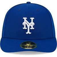 New Era New York Mets White Logo Low Profile 59FIFTY Fitted Hat