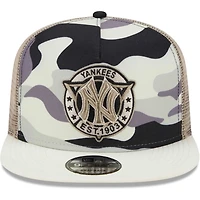 New Era New York Yankees Chrome Camo A-Frame 9FIFTY Trucker Snapback Hat