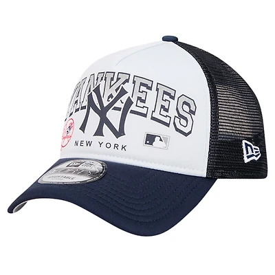 New Era New York Yankees Retro Wordmark 9FORTY A-Frame Trucker Adjustable Hat