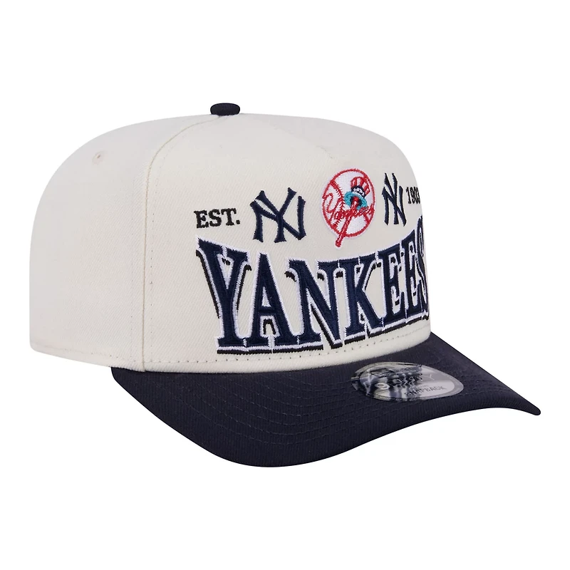 New Era New York Yankees Throwback Tri-Hit A-Frame 9FIFTY Adjustable Hat