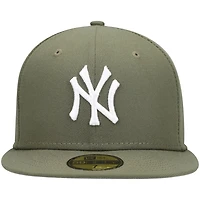New Era New York Yankees White Logo 59FIFTY Fitted Hat