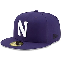 New Era Northwestern Wildcats Primary Team Logo Basic 59FIFTY Fitted Hat