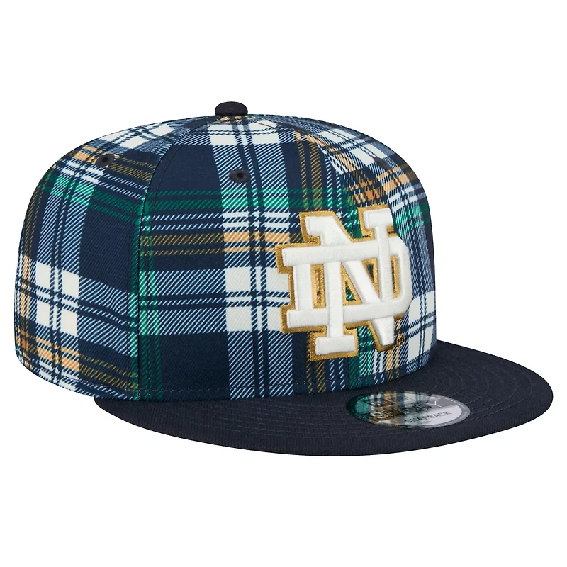 New Era Notre Dame Fighting Irish Plaid 9FIFTY Snapback Hat