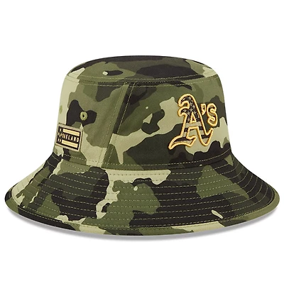 New Era Oakland Athletics 2022 Armed Forces Day Bucket Hat