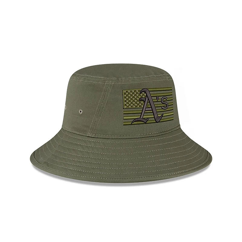 New Era Oakland Athletics 2023 Armed Forces Day Bucket Hat